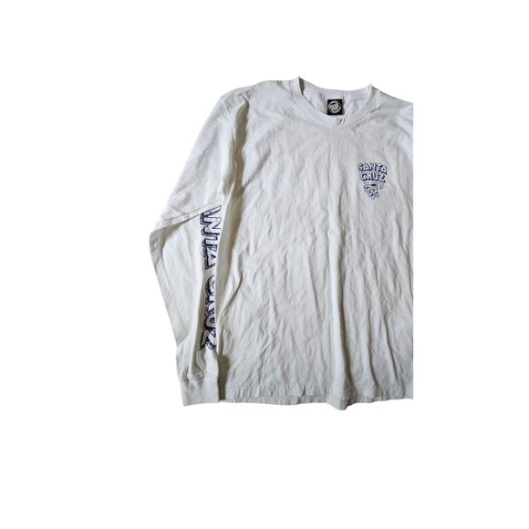 Santa Cruz Original Boardwalk Long Sleeve Men White Tee Size X-Large - Picture 8 of 16